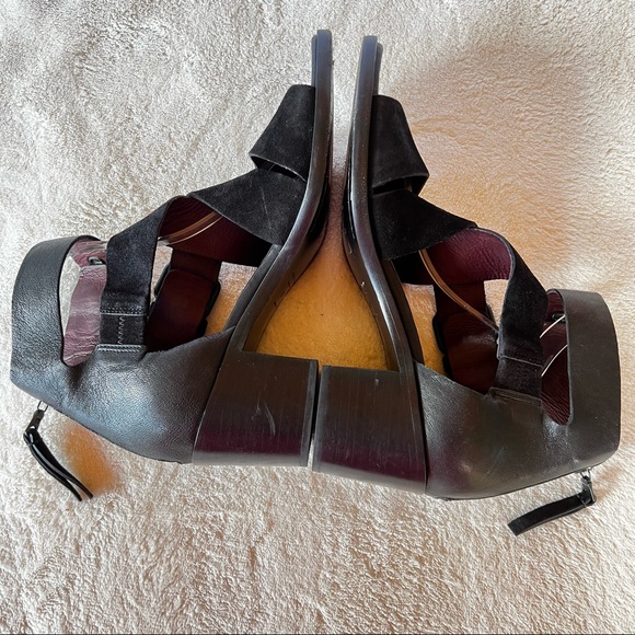 RAG & BONE CHUNKY STRAPPY BLACK LEATHER SUEDE MADRID CITY SANDAL SIZE 40 - Picture 6 of 13